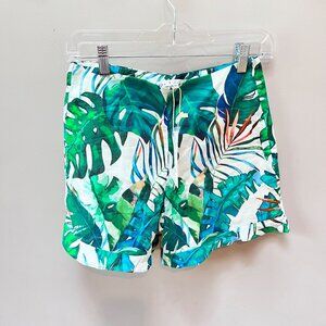 NEW Nev & Lizzie Women's Ruffle‎ Hem Palm Print Shorts Size 16
